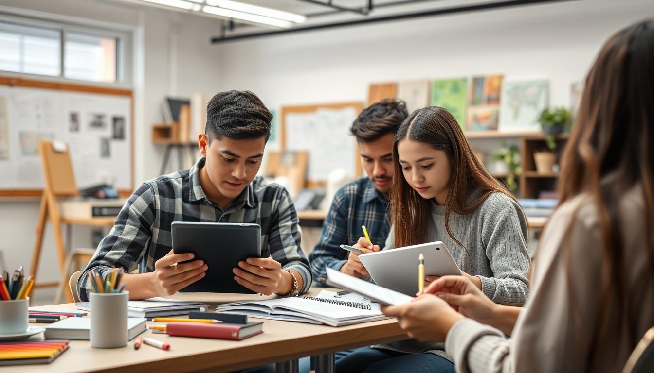 Students and educational resources in a modern learning environment