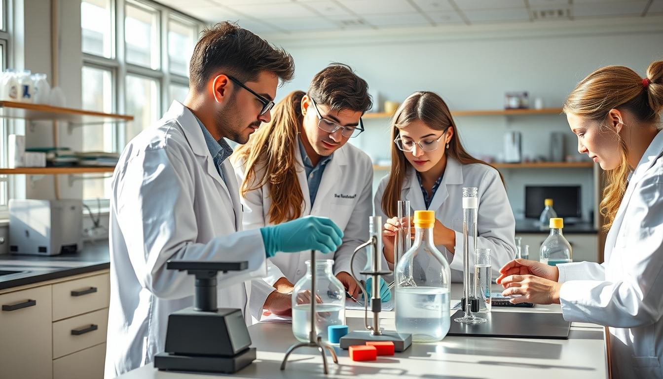 Students collaborating in study space